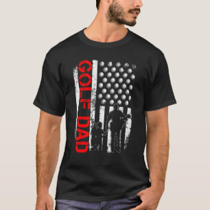 T-shirt Mens Golf Us Drapeau Américain Pour Père Patriotiq
