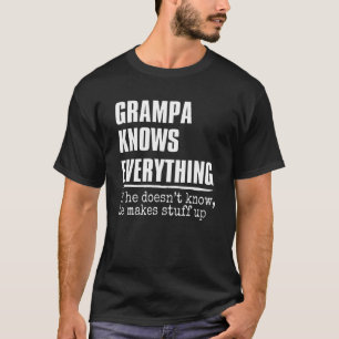 T-shirt Mens Grampa Connaît Tout Grampa Vie Pères