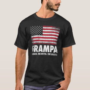 T-shirt Mens Grampa L'Homme Le Mythe La Légende Grand-Père