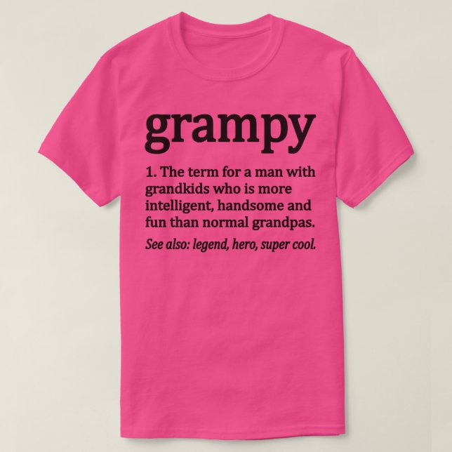 T-shirt Mens Grampy Définition Funny Grampy Grandpa  (Design devant)