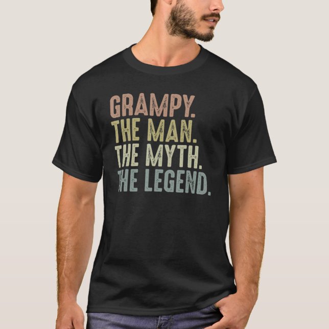 T-shirt Mens Grampy Fête des pères Pour Hommes Grampy Man  (Devant)