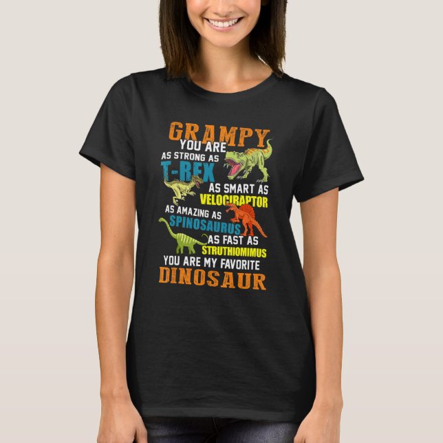 T-shirt Mens Grampysaurus T Rex Dinosaur Grampy Saurus (Devant)