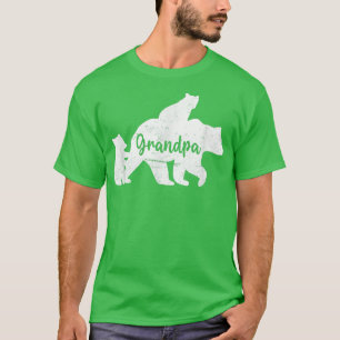 T-shirt Mens Grand-pa Bear 2 Cubs Shirt, Grand-pa Bear Twi