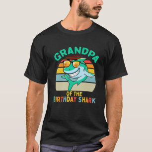 T-shirt Mens Grand-pa jumelage famille requin Anniversaire