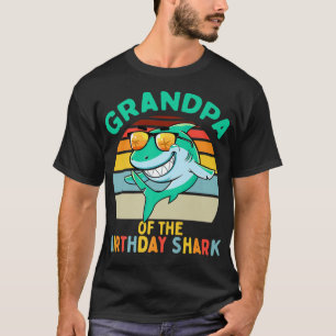 T-shirt Mens Grand-pa jumelage famille requin Anniversaire