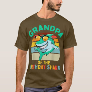 T-shirt Mens Grand-pa jumelage famille requin Anniversaire
