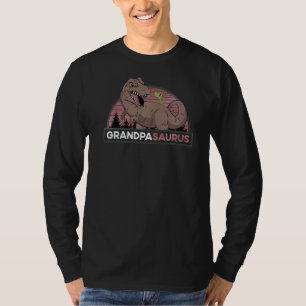 T-shirt Mens Grand-pa Saurus Un Grand-Enfant Funny Rex Gra