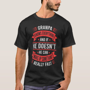 T-shirt Mens Grand-Père Sait Tout Ce Que Grand-Père Pères