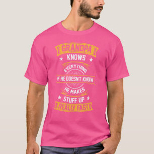 T-shirt Mens Grand-Père Sait Tout Grand-Père