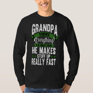 T-shirt Mens Grand-père sait tout Père Fête des pères