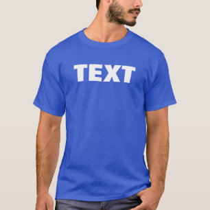 T-shirt Mens Grand Texte De Police Les Deux Côtés Imprimer