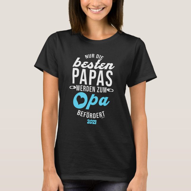 T-shirt Mens Grandpa 2021 Beförderzum Opa Opi (Devant)
