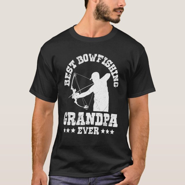 T-shirt Mens Grandpa Bowfishing Grandfather Bow Hunter Fis (Devant)