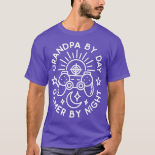 T-shirt Mens Grandpa By Day Gamer By Night Video Games Lo