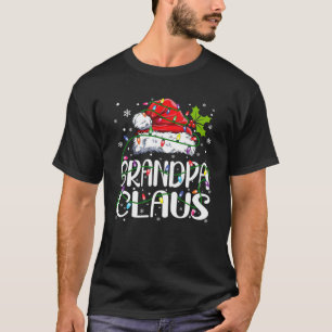 T-shirt Mens Grandpa Claus Christmas Lights Pajama Family
