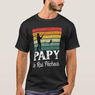 T-shirt Mens Grandpa Le Pêcheur Roi Humour Pêche Pour