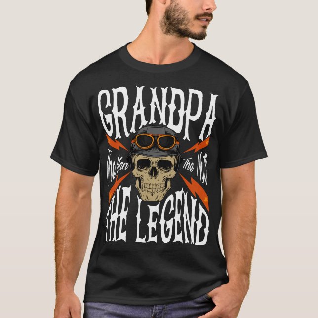 T-shirt Mens Grandpa L'Homme Le Mythe La Légende design (Devant)