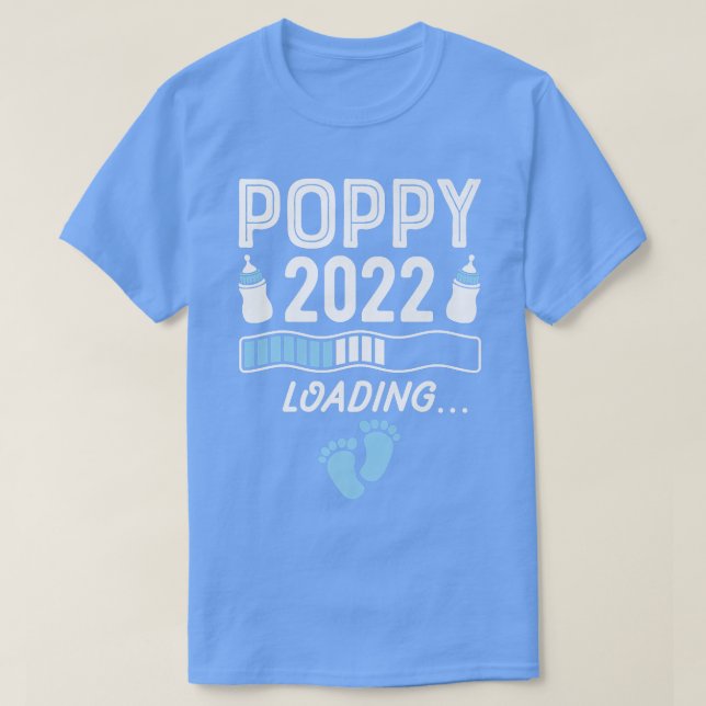 T-shirt Mens Grandpa Poppy 2022 Chargement Grossesse Grand (Design devant)