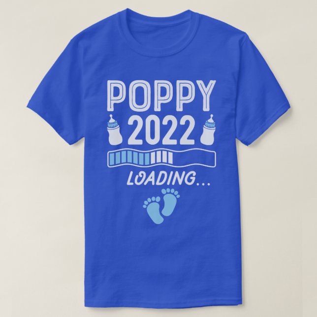 T-shirt Mens Grandpa Poppy 2022 Chargement Grossesse Grand (Design devant)