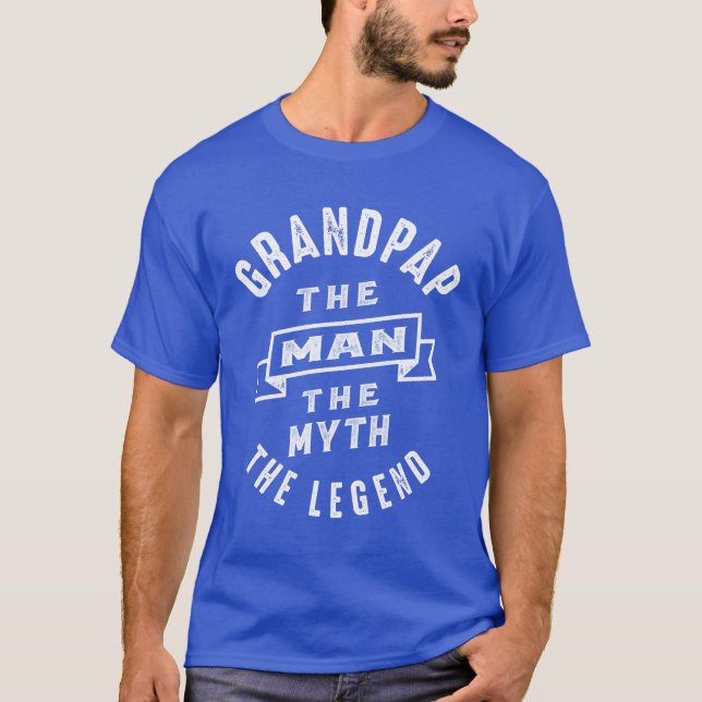 T-shirt Mens Grandpap The Man Myth Legend Cadeau (Devant)