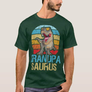 T-shirt Mens Grandpasaurus Dinosaur Grand-père Papa Papa