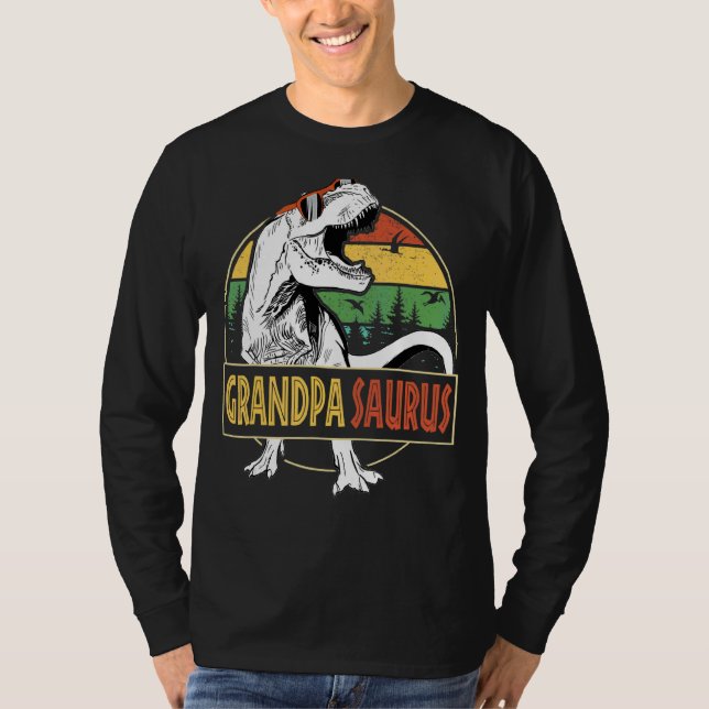 T-shirt Mens Grandpasaurus Rex Dinosaur Grandpa Saurus Fa (Devant)