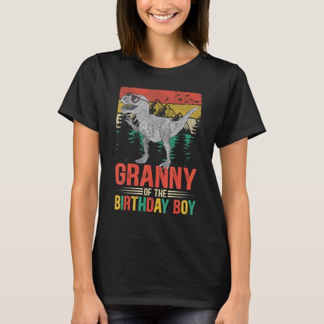 T-shirt Mens Granny Dinosaur De L'Anniversaire Garçon Corr (Devant)