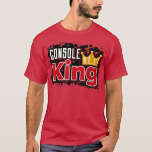 T-shirt Mens Great Console King Gamer, instruction Jeu Vid