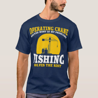 T-shirt Mens Great Crane Operateur Et Pêcheur Dit