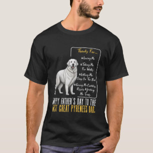 T-shirt Mens Great Pyrenees Papa Bonne Fête des pères Meil