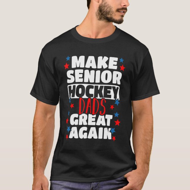 T-shirt Mens Great Senior Hockey Dad Field Hockey Player I (Devant)