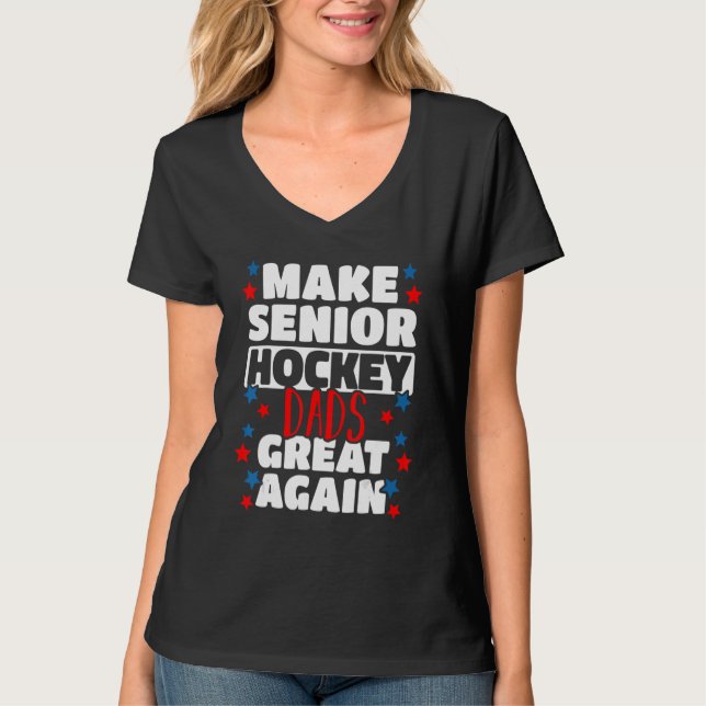 T-shirt Mens Great Senior Hockey Dad Field Hockey Player I (Devant)