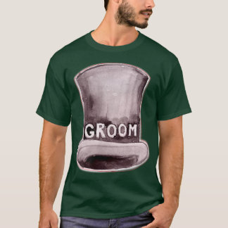 T-shirt Mens Groom Hat Cute Engagement Wedding Bachelor Pa