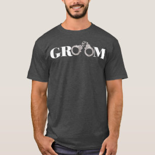 T-shirt Mens Groom menottes Mariage de la fête nuptiale ca