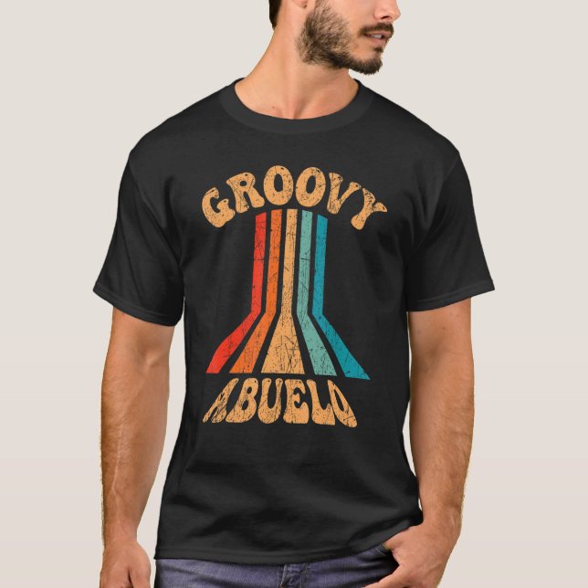 T-shirt Mens Groovy Abuelo 70s Aesthetic Nostalgia 1970's  (Devant)