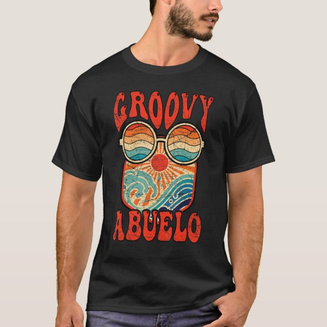T-shirt Mens Groovy Abuelo 70s Aesthetic Nostalgia 1970's  (Devant)