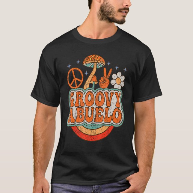 T-shirt Mens Groovy Abuelo 70s Aesthetic Nostalgia 1970's  (Devant)