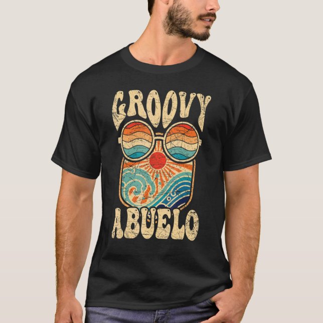 T-shirt Mens Groovy Abuelo 70s Aesthetic Nostalgia 1970's  (Devant)
