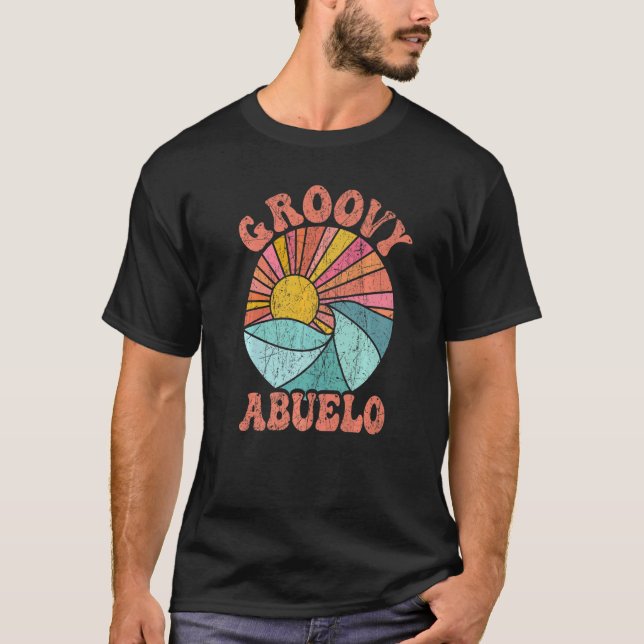 T-shirt Mens Groovy Abuelo 70s Aesthetic Nostalgia 1970's  (Devant)