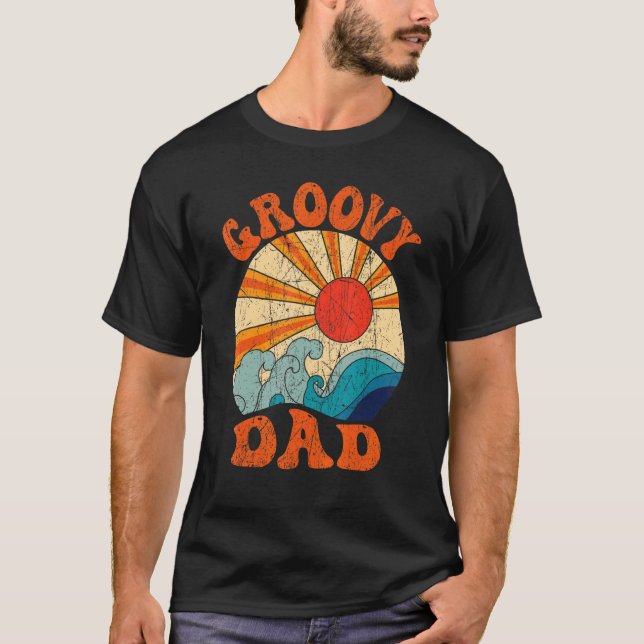 T-shirt Mens Groovy Dad 70s Aesthetic Nostalgia 1970's Ret (Devant)