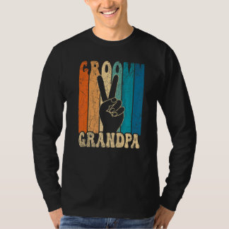T-shirt Mens Groovy Grandpa 70s Aesthetic Nostalgia 1970's