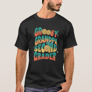 T-shirt Mens Groovy Grandpa Of A Second Grader Premier Jou