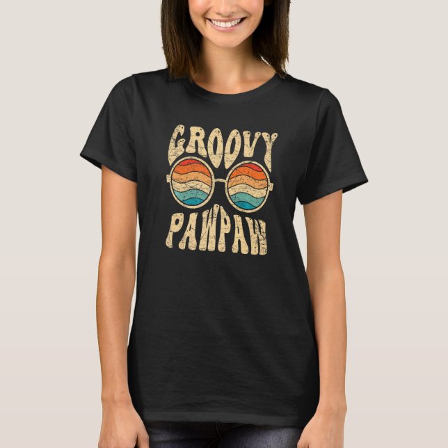 T-shirt Mens Groovy Pawpaw 70s Aesthetic Nostalgia 1970's  (Devant)