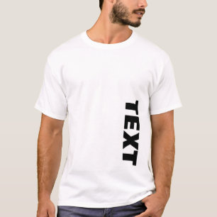 T-shirt Mens Gros Gras Police Texte Modèle Design Blanc