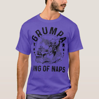 T-shirt Mens Grumpa King Of Naps Grandpa Joke Napping King