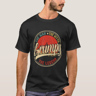 T-shirt Mens Grumpy The Man The Myth The Legend Funny Fath