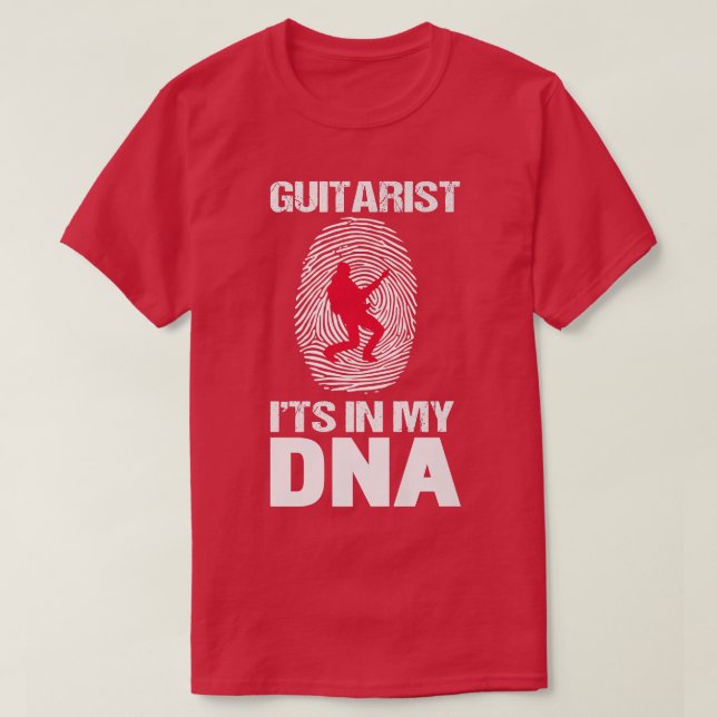 T-shirt Mens Guitariste Est Mon ADN Funny Guitare Coach874 (Design devant)