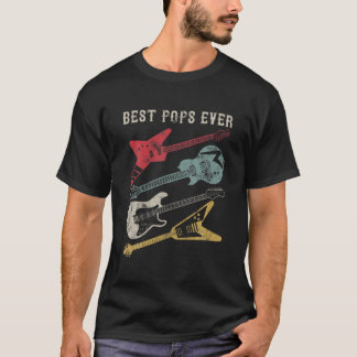 T-shirt Mens Guitariste Guitariste Lover Best Pops Ever Fa