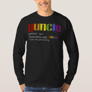T-shirt Mens Guncle Définition Lgbt Tee Pour Gay Uncle