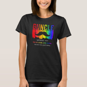 T-shirt Mens Guncle Définition Rainbow Flag Lgbtq Pride Ga